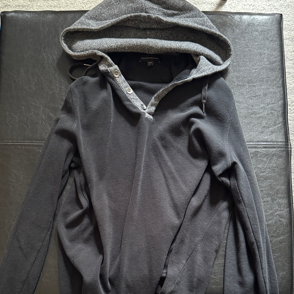 Banana Republic Gray Hooded Sweater